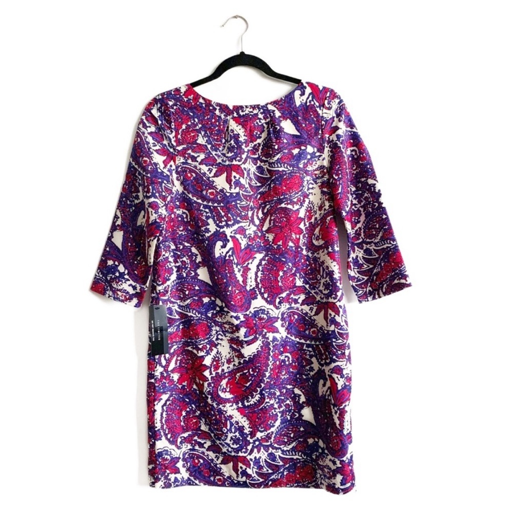 NWT The Limited Purple Pink Paisley Shift Dress XS